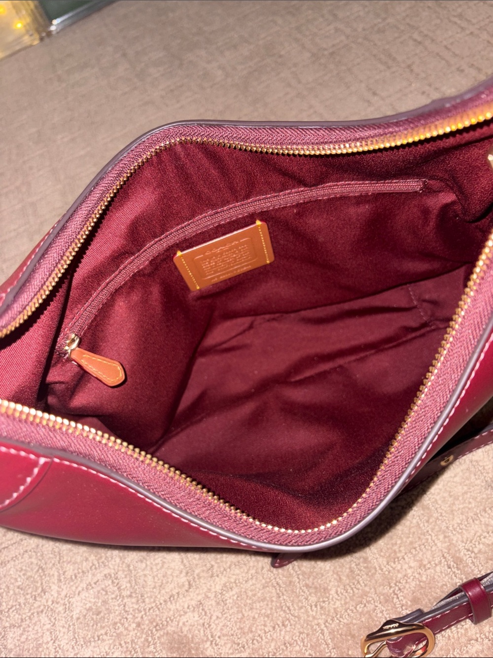 Coach Ella Shoulder Bag in Gold/maroon - Picture 11 of 11